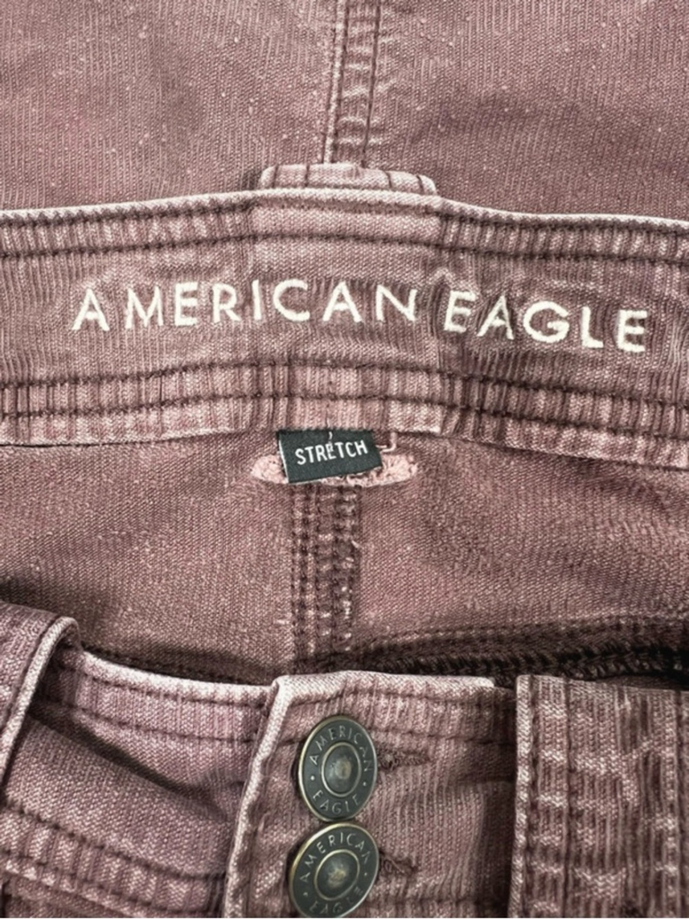 American Eagle Super High Rise Utility Cargo Mini Skirt Mauve Brown Size 6 - Picture 5 of 8